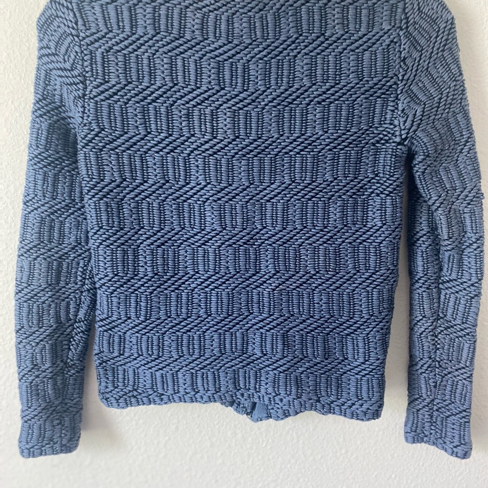 Loft Women’s Asymetric ZipUp Long Sleeve Sweater Jacket in Cobalt Blue Size XSP - Picture 11 of 16